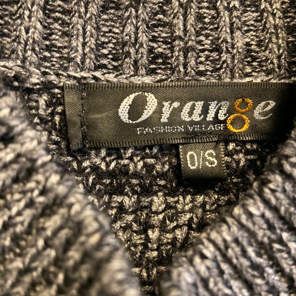 NEW- Orange Fashion Village One Size Long Sweater - black and white - Picture 4 of 6